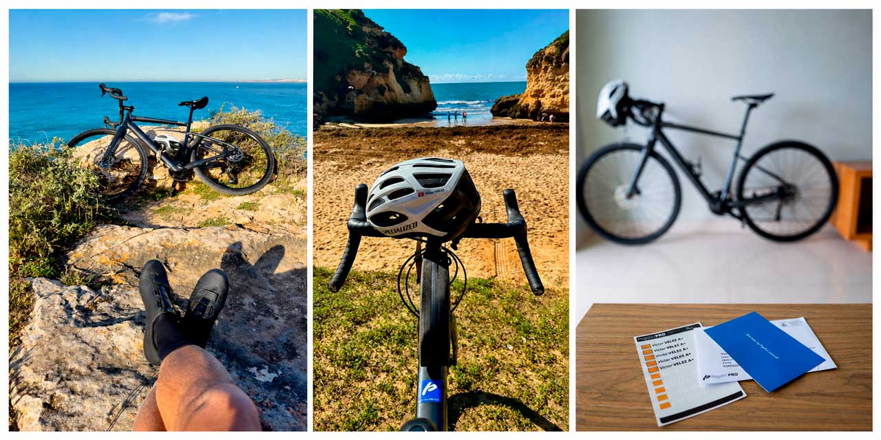 Gravel cycling and personalised bike sticker collage