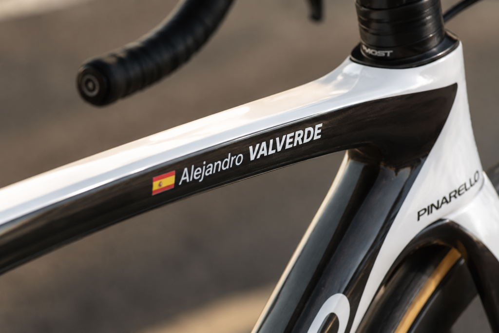 custom bike decals with name and flag on top tube
