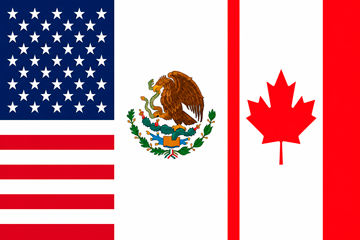 USA/MEX/CAN flag - Pegatin